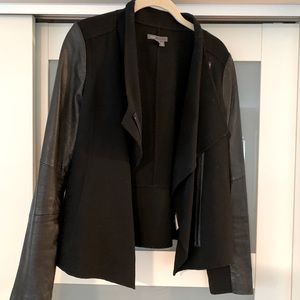 Vince leather and wool jacket